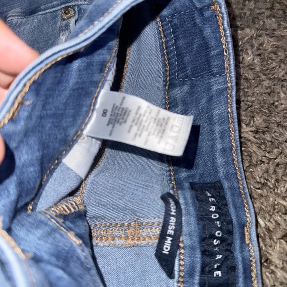 Aeropostale Blue Distressed Jean Shorts - Picture 2 of 3